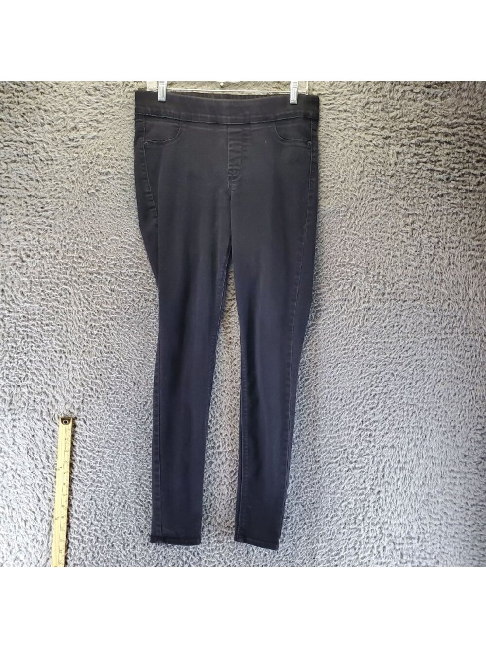 Old Navy Jeans Womens 10 Long Black Rockstar Super Skinny Jeggings Stretch